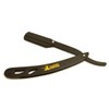 Classic Samurai CS-102 Matte Black Folding Straight Razor, Shavette with