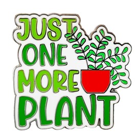 Vermegoint Plant - Lover Enamel Pin, "Just One More Plant" Lapel Pin,DIY Decor CollectionCute Potted Plant Badge,Gift For Gardening Enthusiasts,Teens & Friends,Pin on Denim Jacket,Canvas Bag,Backpack