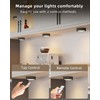 Rechargeable Puck Lights with Remote Control, Black Battery Powered Push