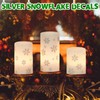 Lasumora Snowflake Christmas Candles with 6H Timer, Battery Operated Candles,