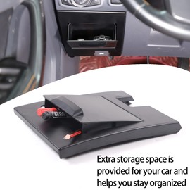 Lcojicep Center Console Fuse Storage Box, Compatible with Ford Ranger 2015-2021 Multifunctional Fuse Box Tray, Driver's Seat Fuse Box ABS Storage Tray in Coin Container (Black)