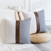 Artscope Farmhouse Decor Stripe Patchwork Linen Cushion Covers Cases Set