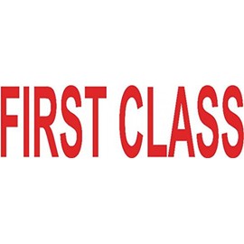Colop"First Class" Green Line Word Stamp - Red,38 x 14mm