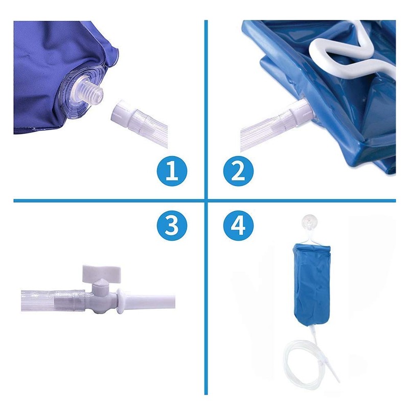 TopQuaFocus Enema Bag Kit Home Coffee Enema Irrigator Set Travel
