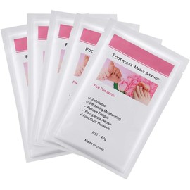 Mascarilla Exfoliante de Pies y Talones Agrietados de 5 Piezas, Máscara Hidratante para Eliminar ExfoliacióN de Piel Muerta del Callo, Reparación del Talón áspero Para Hombres y Mujeres