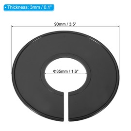 PATIKIL Clothes Dividers, 6 Pack Closet Clothing Rack Size Dividers Blank Labels Sorting Round Separator for Closet, Black