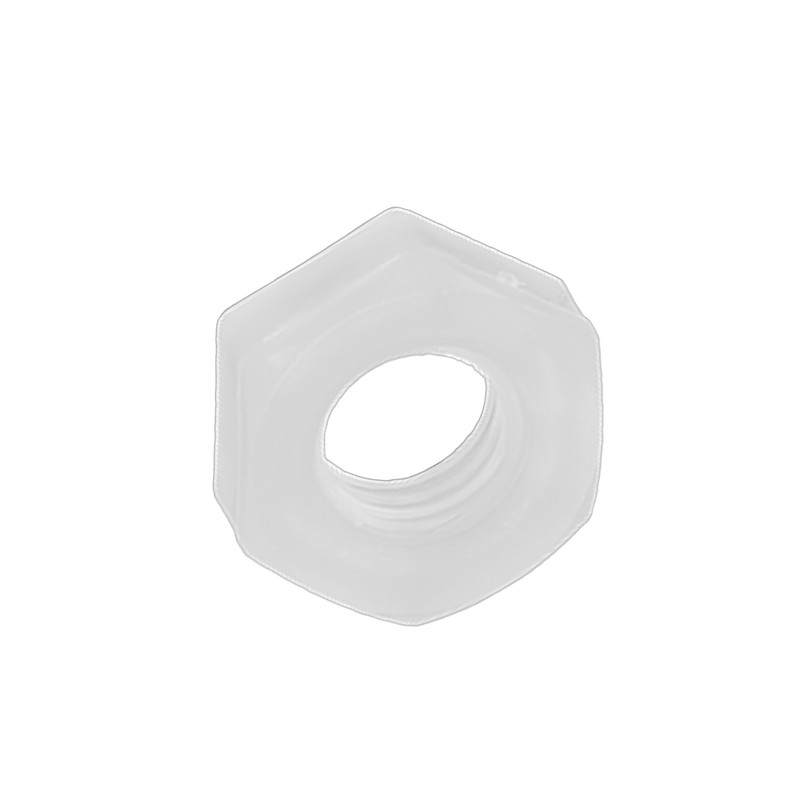 50Pcs Hex Nuts Plastic Environmental Protection Corrosion White Resistance Hexagonal