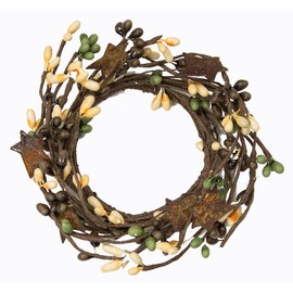 CWI Gifts Pip Ring with Rusty Stars, 2 by 6-Inch, Coffee Bean