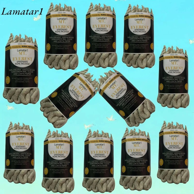 Lamatar1 Natural Rope Incense Set Of 2 Pack Burning Gently