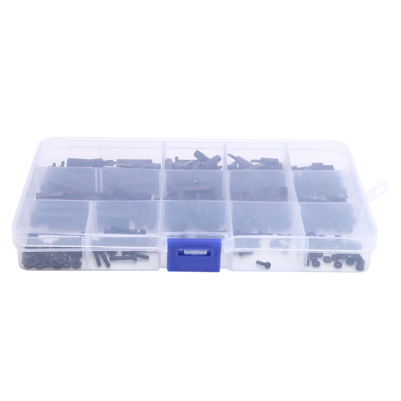 320pcs M2 Nylon Male to Female Hex Spacers Screw Nut