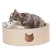NECOICHI Cat-Headed Scratcher Bed (Birch, Large) | Cardboard Cat Scratcher