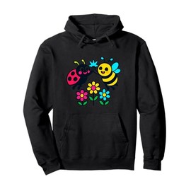Pollinator Patrol Crew! Cute Bee & Ladybug Kids Ages 6 to 10 Pullover Hoodie