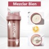 (2 piezas) 650ML Shaker Proteina, Vaso para Proteinavaso ，Blender Bottles
