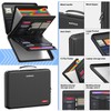 HAPPOUS Fireproof Document Organizer, Expanding File Organizer with 13 Pockets,