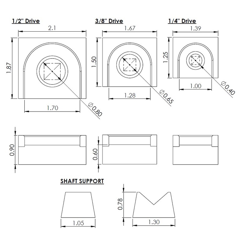 3D Tool Trays MagAttach - Kit organizador de carraca (juego
