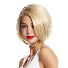 WIG ME UP - VK-29-24BT613 quality women's wig short bon long bob parting sleek golden blonde highlighted platinum blonde highlights