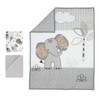 Lambs & Ivy Jungle Safari Elephant 3-Piece Mini Crib Bedding