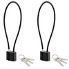 Cable Gun Lock with Keys 15" 2 Pack, Steel Cable
