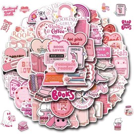 122 PCS Pink Bookish Stickers,Reading Sticker for Kindle,Bookish Gifts for Reader,Book Lover