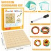 Jenaai 6 Set Wooden Geoboard with Rubber Bands Graphical Montessori