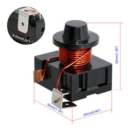 Aopin 1/3HP (250W) Refrigerator Electromagnetic Starter/Start Relay Compressor 220V Electromagnetic Starter for Car Refrigerator, Portable Freezer, Beverage Cooler, Air-Conditioning Compressor 1 Pcs