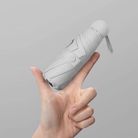 Mini Travel Compact Umbrella for Women&Men with 8 Rib Small Portable Sun and Rain Umbrella with UV Protection Windproof ，Compact Portable for Women Men Multiple Colors (grey)