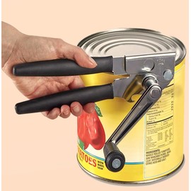 Heavy Duty Can Opener with Magnet – Commercial Can Opener Manual for Seniors, Hand Held, Sharp Blade, Smooth Edge – Folding Knob for Easy Storage, Built in Bottle Opener