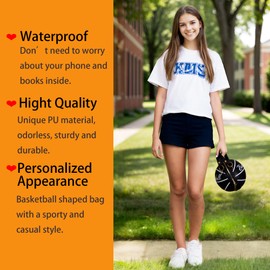 LoveWLC basketball Shaped purse Cross Body Bag,PU Handbag Shoulder Bag for Girls Women