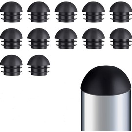 25 mm/ 0.98 Inch Black Plastic End Caps Plugs Chair Leg Inserts for Metal Legs Round Tube Inserts Chair Leg Glide Furniture Protectors