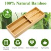 Bamboo Silverware Drawer Organizer Small Utensil Tray Wood Cutlery Organizer
