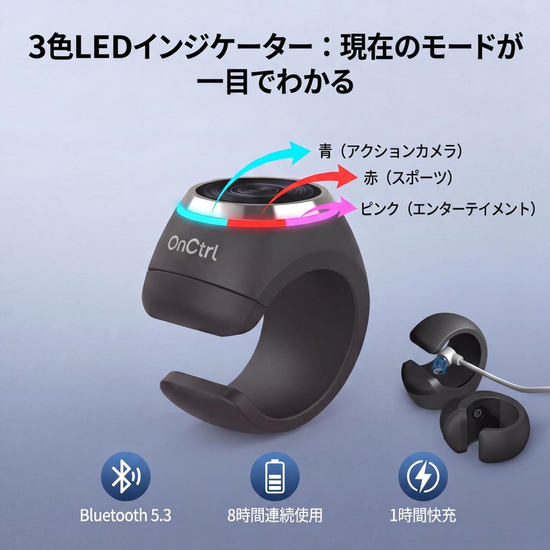 OnCtrl Smart Bluetooth Ring II Exercise Camera Remote Control Compatible