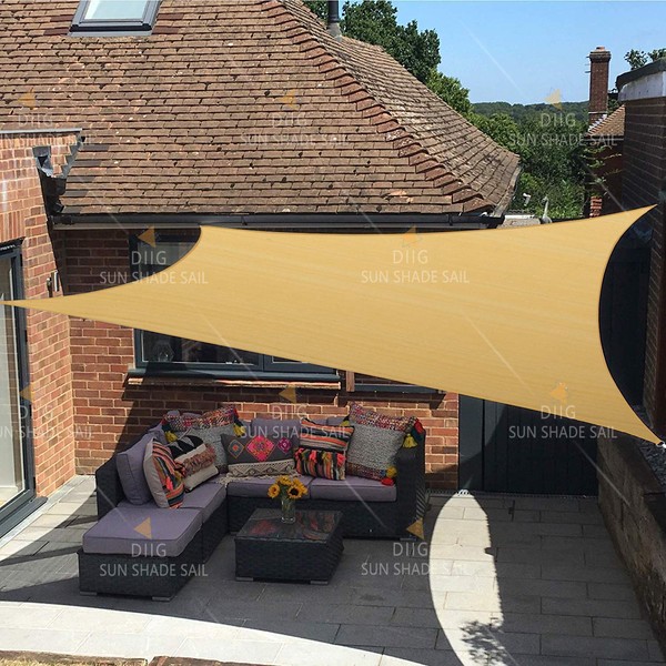SANDEGOO Sun Shade Sail Rectangle 6' x 10',95% UV Block