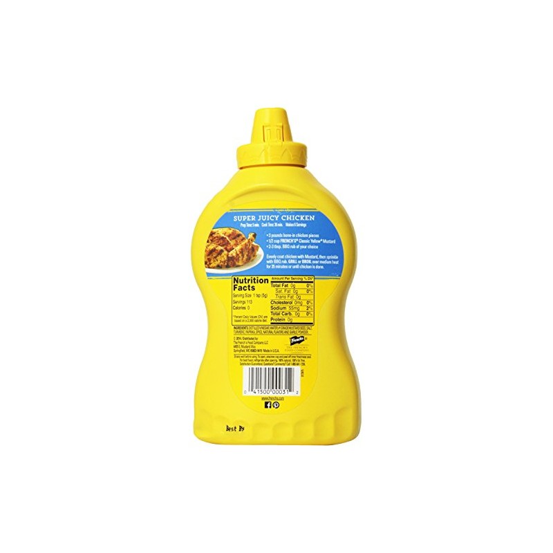 French's Classic Yellow Mustard Family Size 20 oz (Pack of