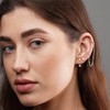 925 Sterling Silver Chain Hoop Earrings for Women, Silver Double