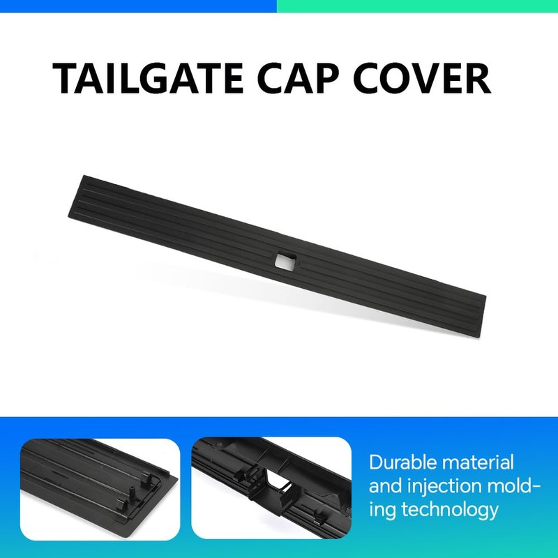 G-PLUS Tailgate Flexible Step Trim Molding & Release Button, Black