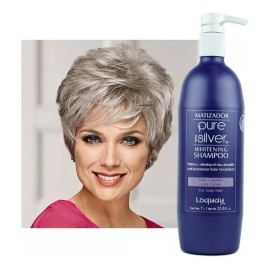 Shampoo Pure Silver Matizado Canas Anti Amarillo 1ltr Loquay
