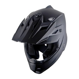 1Storm Youth Kids Motocross Helmet BMX MX ATV Dirt Bike Helmet Teenager Racing Style: HF801 Matt Black