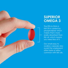 Cleanmarine Krill Oil – Packed with EPA & DHA – Omega 3 with Added Astaxanthin and Choline – Vitamin D – Heart, Eye & Brain Health – Joint & Immune Support - 120 Capsules - Multipack