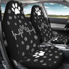 Poceacles Dog Paws Pattern Universal Fit Car Seat Cover for