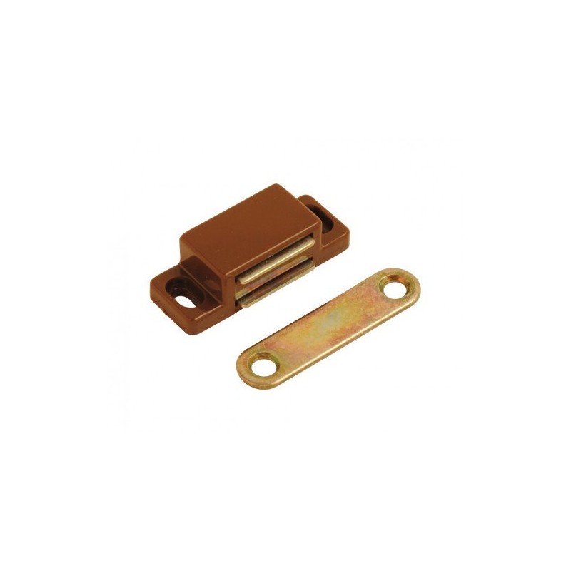 Free P&P - 2 X Brown Magnetic Cabinet Cupboard Catch