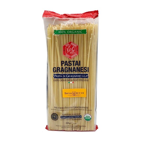 Spaghetti Italian Pasta di Gragnano | I.G.P. Protected | USDA Certified Organic | 17.6 Ounce | 500 Gram