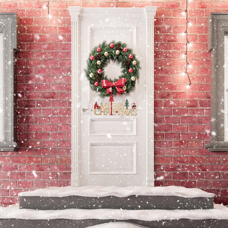 Merry Christmas Sign,Christmas Hanging Ornament,Christmas's Door Plaque Sign,Santa Tree Xmas