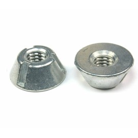 Anti Theft Security Nuts, Tamper Resistant Tri Groove Nut, Zinc-Plated Steel (25, 5/16"-18)