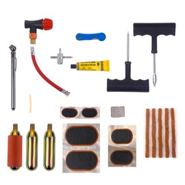 WINTOWIN CO2 Tyre Tire Inflator Tire Repair Kit Motorcycle Tire/Tube Flat Repair Kit for Tube and Tubeless Tires Repair,Emergency Tool Kit for ATV Bike