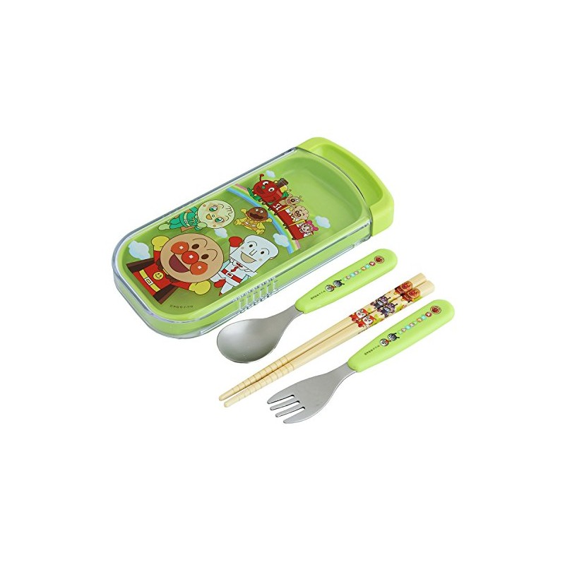LEC Anpanman Character 3 Piece Set (Chopsticks/ Spoon/ Fork) in