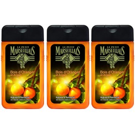 Le Petit Marseillais Bois d'orange & argan shower gel 250 ml bottle - set of 3