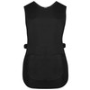 Ladies Womens Tabards Black With Black Piping Kitchen Cleaning Chef