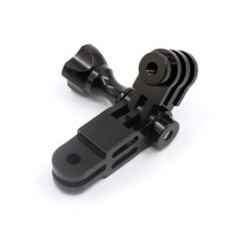 CNC Aluminium Alloy Three-Way Pivot Arm Mount Adapter for GoPro Hero 9/8/7/(2018)/6/5/4 Black,Hero 3+,DJI Osmo Action,AKASO/Campark/YI Camera