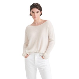 NAADAM Cashmere Boatneck Sweater, White, XS