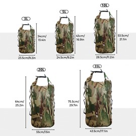 Waterproof Dry Bag Lightweight Outdoor Dry Sack with Shoulder Straps for Boating Kayaking Hiking Camping Rafting Fishing